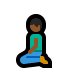 🧎🏾 person kneeling: medium-dark skin tone display on Windows